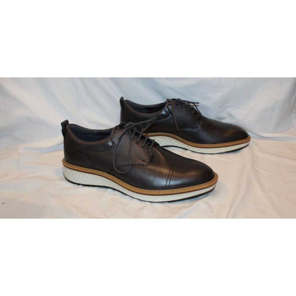 ECCO ST.1 Hybrid Men’s Leather Derby Dress Shoes Black US 10 EU 44 NEW $250 - Picture 2 of 7